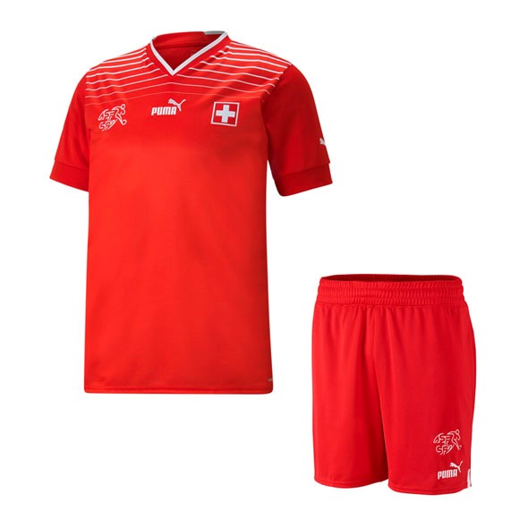 Camiseta Suiza Primera Equipación Niño 2022 Rojo